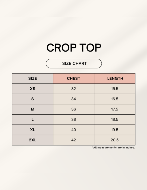 1745047541sizechart.png Living On Repeat Crop Top