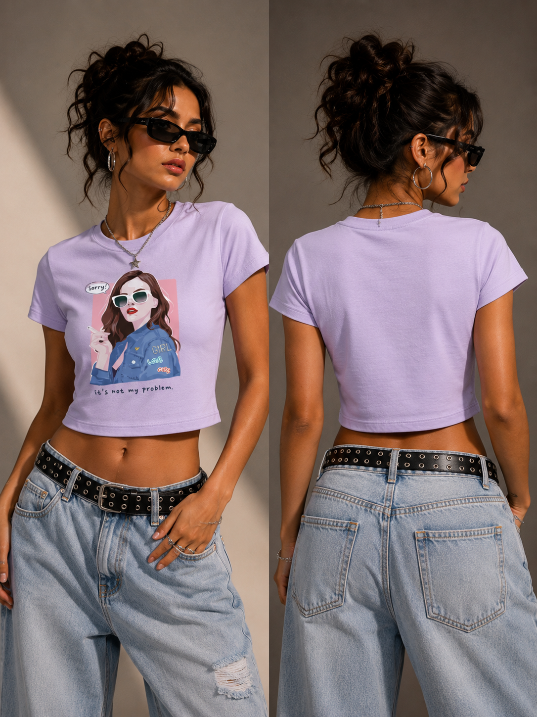 Not My Problem Baby Tee - Image 2