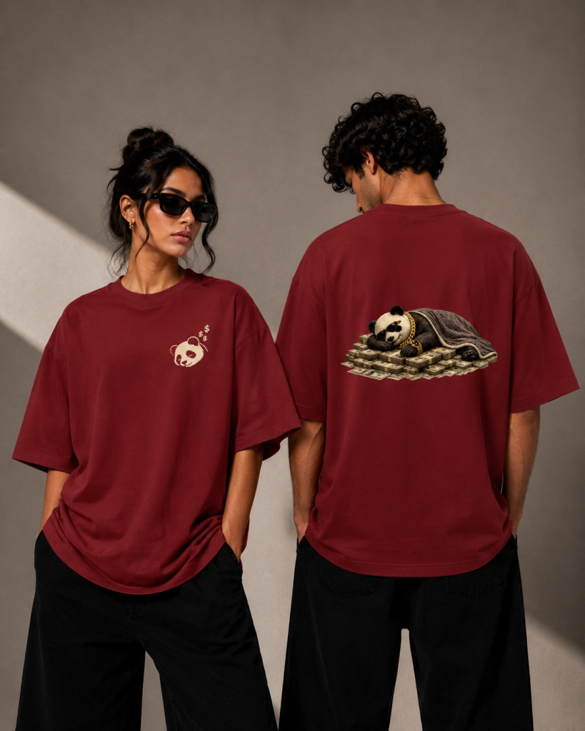 Sleeping Panda Unisex Oversized T-Shirt