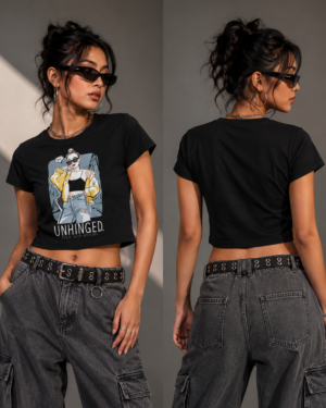 UNHINGED Black Baby Tee