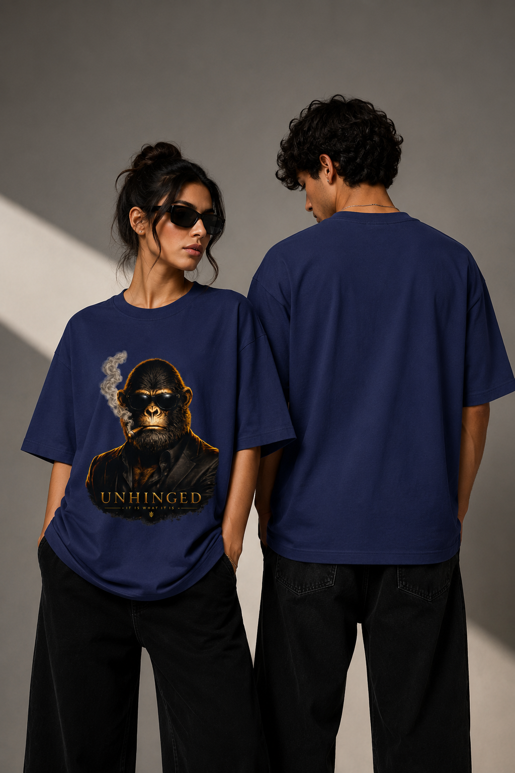 UNHINGED MONKEY Oversized Classic Unisex T-Shirt - Image 6