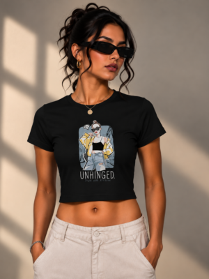 Unhinged black baby tee UNHINGED Black Baby Tee