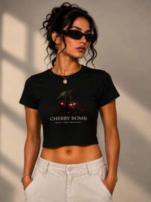 cherry bomb black Cherry Bomb Baby Tee