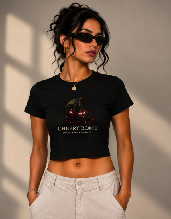 cherry bomb black Cherry Bomb Baby Tee