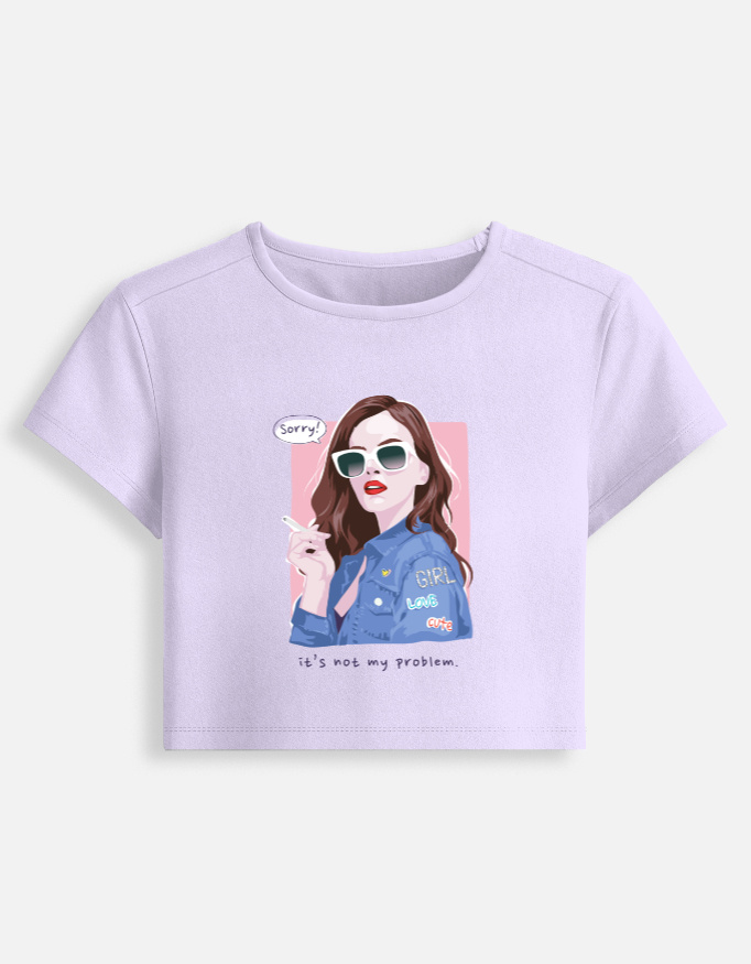 Not My Problem Baby Tee - Image 4