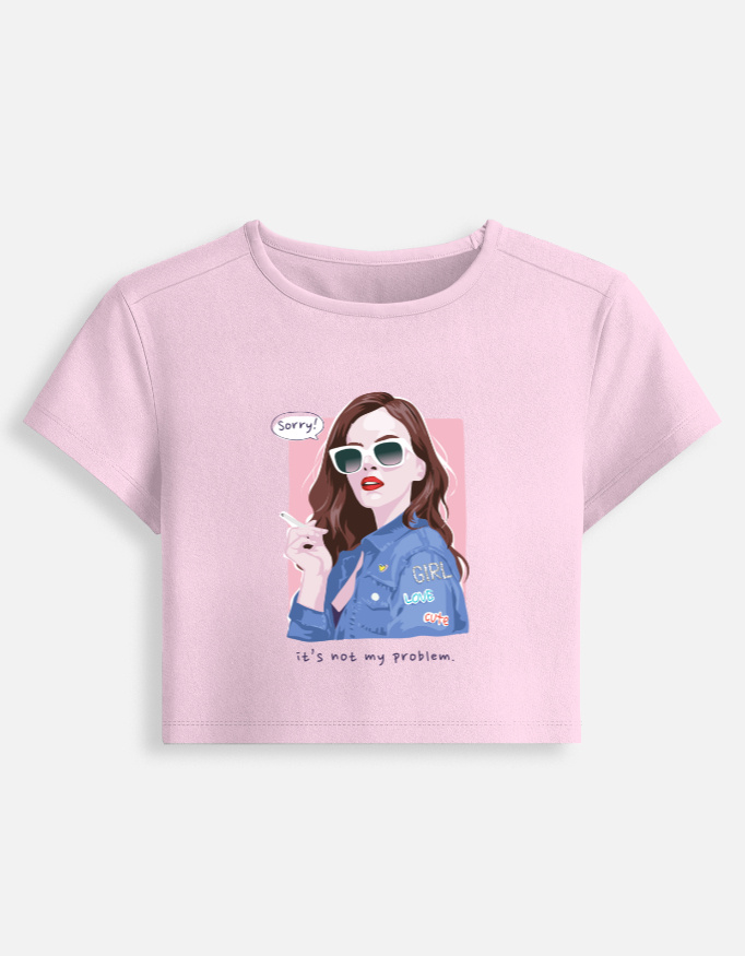 Not My Problem Baby Tee - Image 5