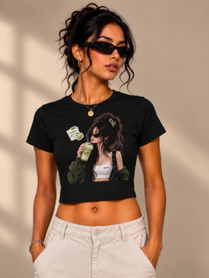 Match Black Matcha Girl Baby Tee