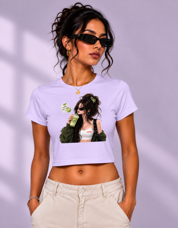 match lavender Matcha Girl Baby Tee