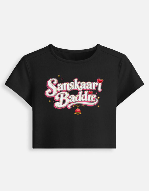 img_752a3bdca29536.jpg Sanskaari Baadie Black Baby Tee