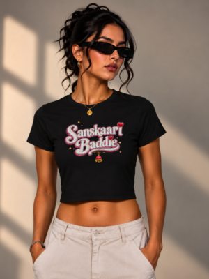 sanskaar baadie black tee Sanskaari Baadie Black Baby Tee